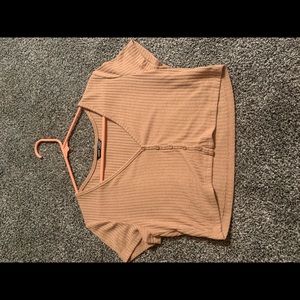 light brown crop top